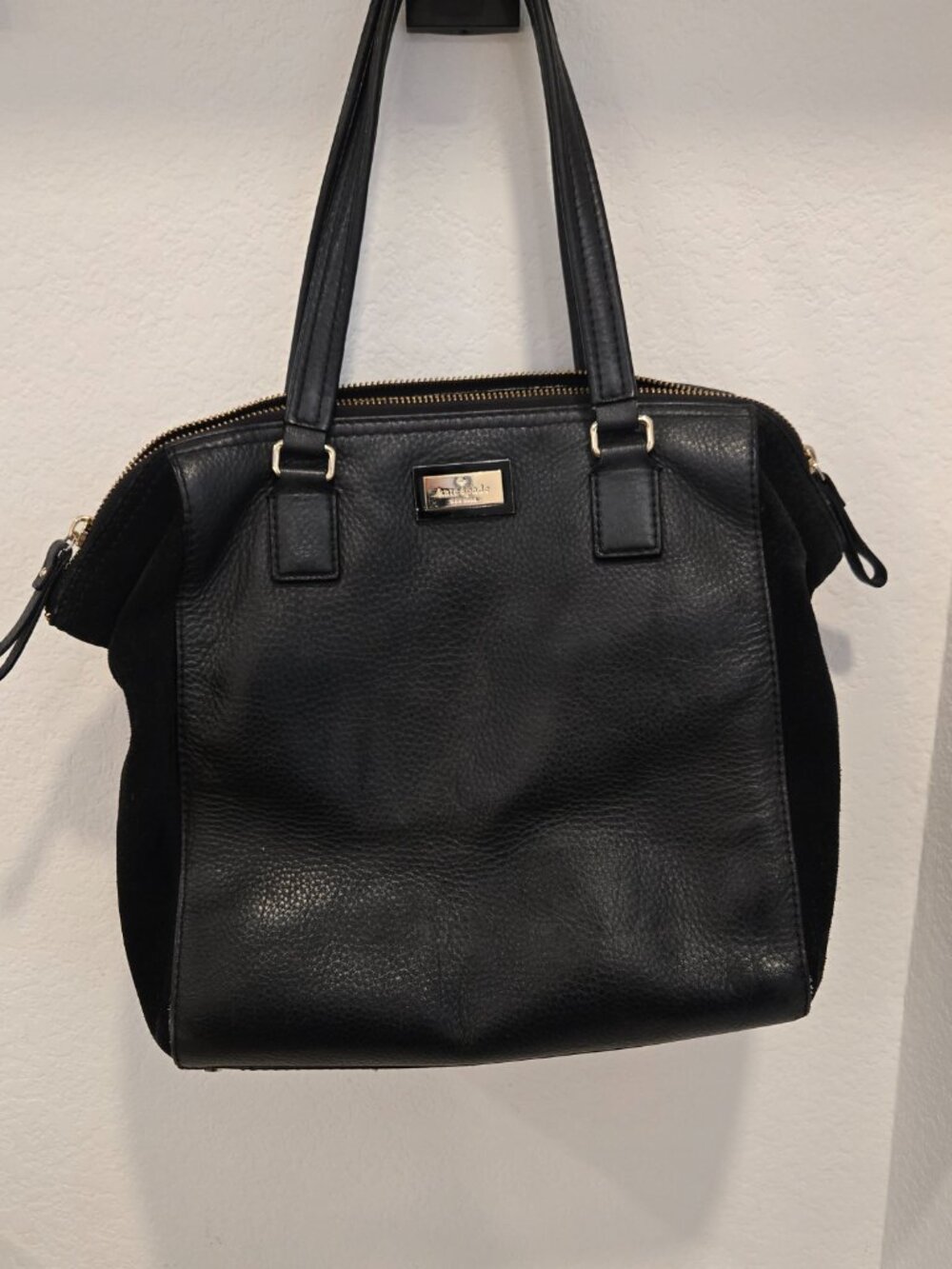 Kate Spade Black Leather & Suede Handbag